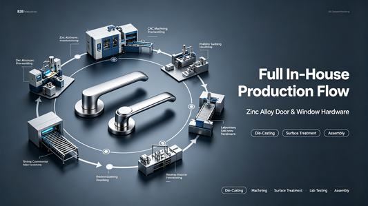 Full In-House Production Flow of Zinc Alloy Door & Window Hardware: Die-Casting to Finished Goods